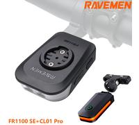 RAVEMEN FR1100 SE - phare de vélo pour Garmin Wahoo Bryton GPS et feu arrière CL01 Pro, ensemble de feux avant et arrière pour vélo, rechargeable