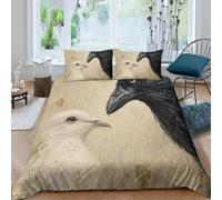 Raven and Dove Housse de Couette 2 Pieces 3D, Gothic Fantasy Art