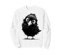 Raven Cartoon Mignon Kawaii Oiseau Animal Lover Motif Sweatshirt