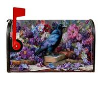 Raven Couvertures magnétiques pour boîte aux lettres - Fleurs vintage fantaisistes - Violet printanier - Pour décoration de jardin et terrasse - 53,3 x 64,9 cm