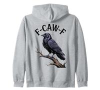 Raven Crow F-CAW-F, Dessin animé Gothique, Oiseau, drôle Sweat à Capuche