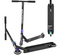 Raven Trottinette freestyle Evolution Rookie 100 mm – Robuste – Mixte Enfant – Noir/Neo Chrome