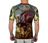 Raven Fightwear The Monkey King Sun Wukong Rashguard à manches courtes pour homme Noir - noir - Large