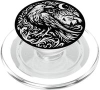 Raven Graphic Art Crow Design pour Femmes et Hommes PopSockets PopGrip pour MagSafe