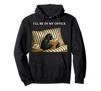 Raven Je Serai dans Mon Bureau Edgar Allen Poe Crow Bookworm Sweat à Capuche