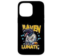 Raven Lunatic Pun Crazy Animal avec pilules Oiseau Fou Coque pour iPhone 14 Pro Max