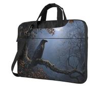 Raven On The Branch Of Oak Tree Sac pour ordinateur portable 15,6 pouces Sac d'ordinateur rembourré Housse pour homme et femme