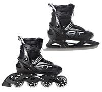 RAVEN Profession - Roller en Ligne - Patin à Glace 2 en 1 - Noir - Taille 38-42 (25cm-27,5cm) - Régables