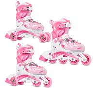 Raven - Roller en Ligne Princess du 34 au 37 Enfant Mixte Taille Ajustable Menthe/Rose Raven