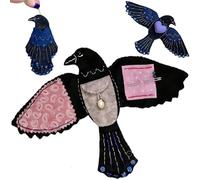 Raven’s Keepsake, Guardian of Stitches, Handmade Felt Sewing Kit Organizer with Scissor Pocket, Portable Needle & Thread Storage Box for Embroidery, Needle Book Gifts for Craft Lover Mom Women