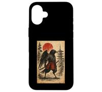 Raven Samurai Warrior Japanese Vintage Graphic Ukiyo-e Art Coque pour iPhone 16 Plus