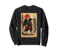 Raven Samurai Warrior Japanese Vintage Graphic Ukiyo-e Art Sweatshirt