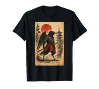 Raven Samurai Warrior Japanese Vintage Graphic Ukiyo-e Art T-Shirt