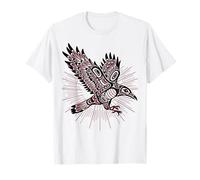 Raven & Sun Indien Indien Indien Tribal Pacifique Nord-Ouest T-Shirt