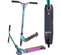 Raven - Trottinette Freestyle Evolution Master 110mm RAVEN Master Adulte Enfant Noir/Neo Chrome Mixte Stunt Scooter Robuste Kickscooter Adulte Enfant Mixte Freestyle Noir/Neo Chrome