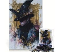 Raven ﹨u Gentleman Puzzle 1000 Pièces Adultes Puzzles Cadeaux Défi Mental Jouet Facile Loisirs Découpe Précise Cadeau Spécial (38x52cm)