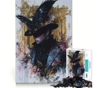 Raven ﹨u Gentleman Puzzle Difficile pour Adultes 1000 pièces Jeu de réflexion Jeu de détente Découpe précise Cadeau mémorable (50x75cm)