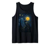 Raven Under Starry Night Moon Fantasy Art Scene Débardeur