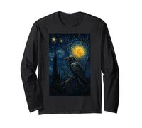 Raven Under Starry Night Moon Fantasy Art Scene Manche Longue