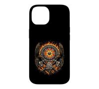 Raven Valknut Viking Norse Myth - Huginn and Muninn - Fire Coque pour iPhone 14