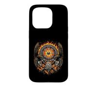 Raven Valknut Viking Norse Myth - Huginn and Muninn - Fire Coque pour iPhone 15 Pro