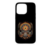 Raven Valknut Viking Norse Myth - Huginn and Muninn - Fire Coque pour iPhone 15 Pro Max