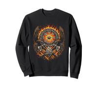 Raven Valknut Viking Norse Myth - Huginn and Muninn - Fire Sweatshirt