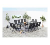Table De Jardin Et 12 Chaises En Aluminium Gris Ravenne Gris