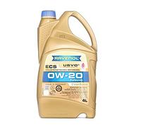 RAVENOL Huile moteur ECS 0W-20 Huile synthétique ACEA A5/B5 API SN 4 L Compatible avec TOYOTA Yaris 3/5 portes P9, LAND ROVER Range Rover Evoque L538, HONDA CIVIC VIII Hatchback FN, FK