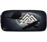 Ravens Mythologie Nordique Viking Porte-Monnaie En Toile Avec Fermeture Éclair Pour Clés, Maquillage, Petite Trousse De Maquillage