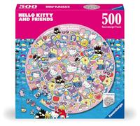 Ravensburger - Puzzle rond 500 pièces - Un tourbillon de douceur / Hello Kitty - Adultes et enfants dès 10 ans - Puzzle de qualité supérieure - Encastrement parfait - Hello Kitty - Dessin Animé - 12001391