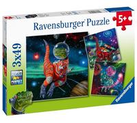 Ravensburger 051274 Dinosaures dans l'espace, Puzzle 3 x 49 pièces pour Enfants, âge recommandé 5+