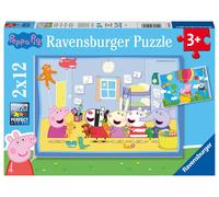 Ravensburger Puzzle 05574 Adventure - 2 x 12 pièces Peppa Pig - Dès 3 ans