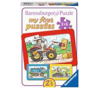 Ravensburger - 06573 - Puzzle Cadre Excavateur Tracteur Chargeur à Bascule 3 x 6 Pièces