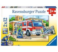 Ravensburger - 07574 4 - Puzzle - Police Et Pompiers - 2 x 12 Pièces