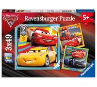 Ravensburger Puzzle 08015 – Lot de 3, 49 pièces – Prêts pour la course Cars 3 (Disney)