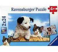 Ravensburger 08931 4 - Chiens et Chats, Puzzle 2 x 24 pièces