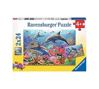 Ravensburger - 09017 4 - Puzzle - Monde Sous-Marin Multicolore - 2 x 24 Pièces