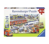 Ravensburger 09191 Lot De 2 Puzzles Tohu-Bohu À La Gare 24 Pièces Par Puzzle