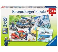 Ravensburger - 09221 5 - Puzzle - Forces De Police - 3 x 49 Pièces