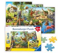 Ravensburger - 09265 - Puzzle Classique - Animaux Sauvages du Zoo / Domestiques - 3X49 Pièces