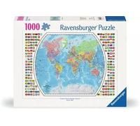 Ravensburger Political World Map (12000664) Puzzle 1000 Pieces Multicolore