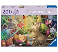 Ravensburger Puzzle 12001735 Chatons ludiques – 200 pièces, pièces plus grandes, support stable
