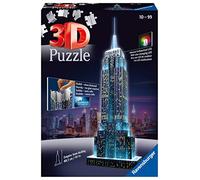 Ravensburger 12566 1- Empire State Building Night Edition Puzzle, multicolore