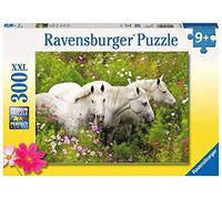 Ravensburger - 132188 - Puzzle Chevaux dans Un Champ De Fleurs 300 Pièces