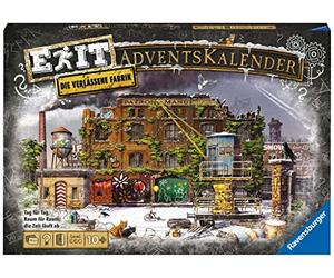 Ravensburger 18233 Calendrier de l'Avent EXIT « L'usine abandonnée » - 25 énigmes pour les amateurs d'EXIT à partir de 10 ans