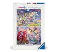 Ravensburger - 2 x Puzzle 1000 pièces - Licorne et Dragons - 80525 - pour Adultes et Enfants dès 14 Ans - Premium Puzzle de qualité supérieure - Fantastique
