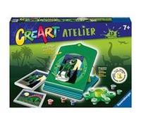 Ravensburger - Mon Fantastique Atelier CreArt, Set avec Béquille Thème Dinosaures Peindre avec Numéros, Jeu Créatif Enfants 7+ Ans