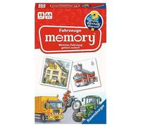 Ravensburger 20647 - Memory - Jeu de véhicules - Wieso ? Weshalb ? Warum ? - Le Classique du Jeu pour 2 à 8 Joueurs, Jeu d'enfant pour Tous Les Fans de véhicules, de 4 à 7 Ans