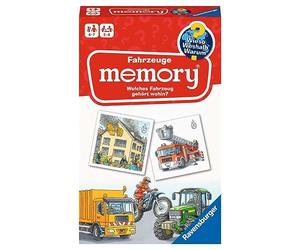 Ravensburger 20647 - Vehicle Memory® Pourquoi ? Pourquoi ? Pourquoi Le Jeu Classique pour 2 à 6 Joueurs, Un Jeu d'enfant pour Tous Les Fans de véhicules âgés de 4 à 7 Ans